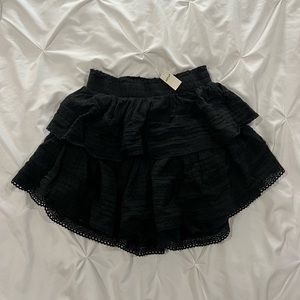 NWTO Aerie Black Rock n Ruffle Skirt